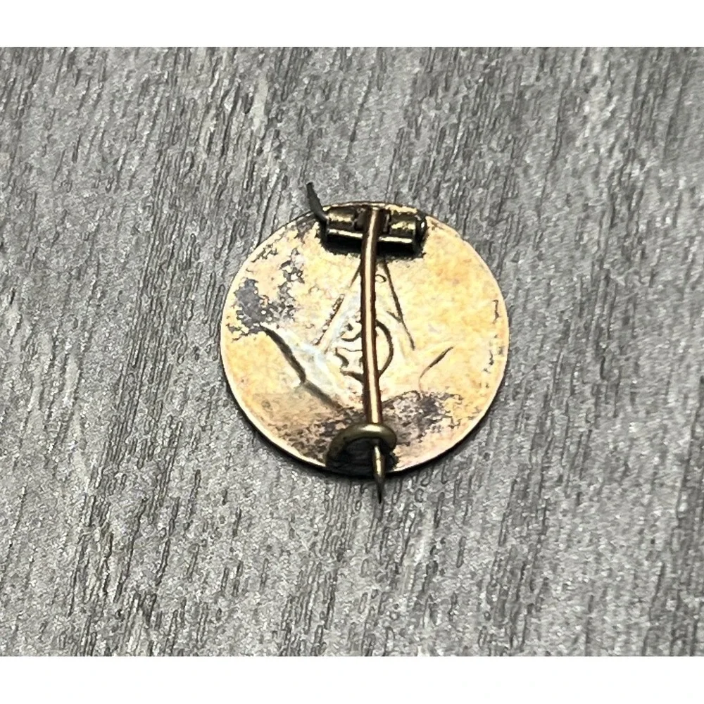 Vintage Masonic Freemasonry‎ Square & Compasses G Lapel Pin Brooch Emblem